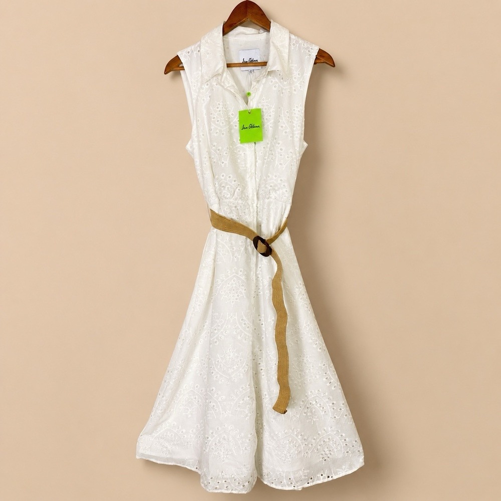 Sam Edelman Size 10 Midi Dress NWT $138 Quiet Luxury Coastal Career Preppy Chic